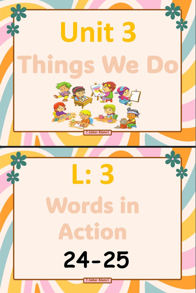 We Can2-1 (Things We Do) U3 L3-Words in Action
