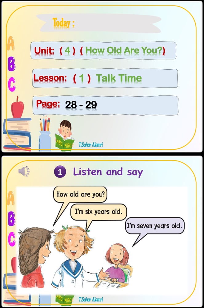 WC1-1 (How Old Are You?) U4 L1 - Talk Time