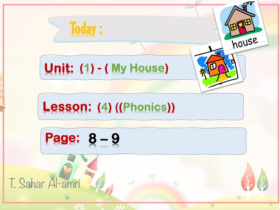 We Can2 U1 L4 My House