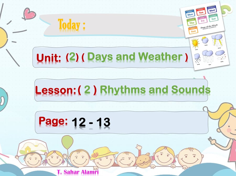 We Can1 U2 L2 Days and Weather