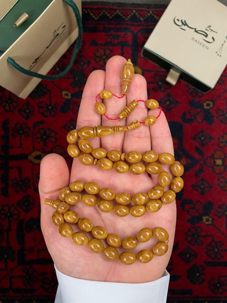 سبحة فاتوران لون خردلي