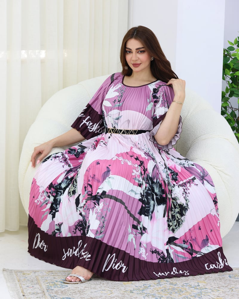 جلابيه مكسر بحزام وتشجيره