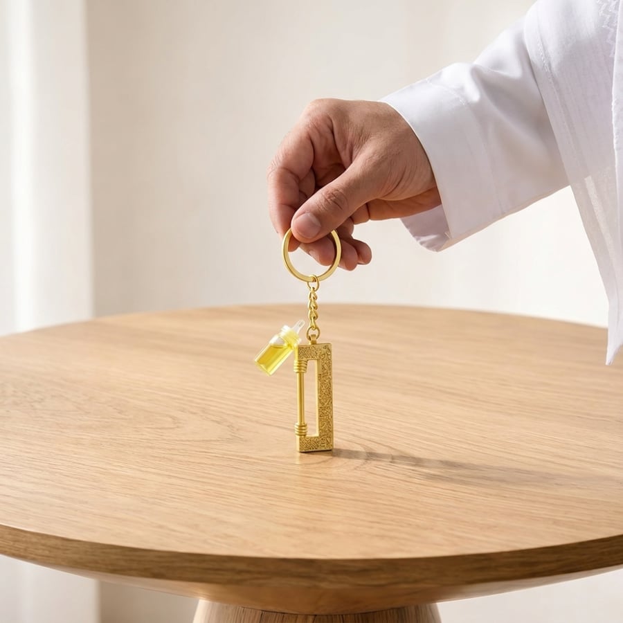 Prophetic chamber lock keychain - Gold