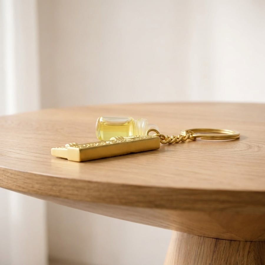 Prophetic chamber lock keychain - Gold