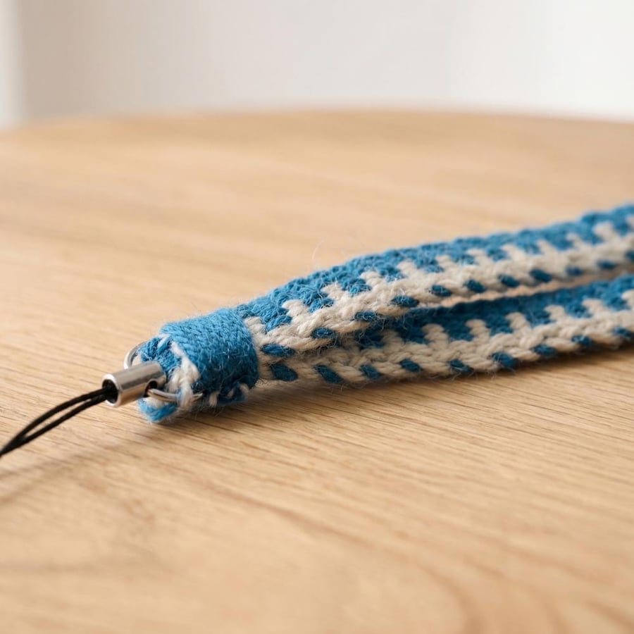 Sadu Phone Charm - Turquoise and White