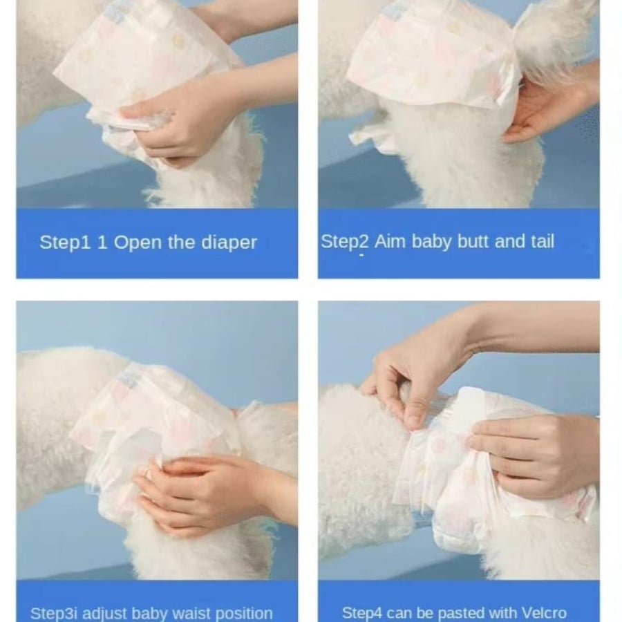 حفاضات مقاسxs للحيوانات الأليفة وردي Pet disposable diapers