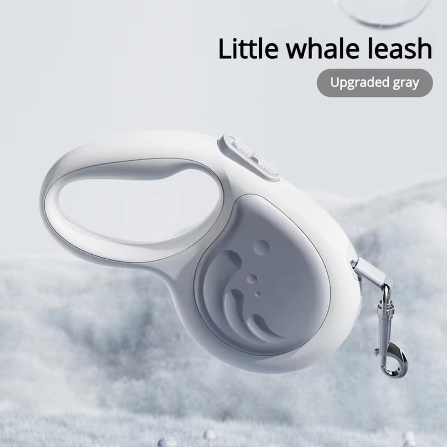 حبل سحب أوتوماتيكي للحيوانات الأليفة رمادي-5متر Pet Automatic Stretchable Tether
