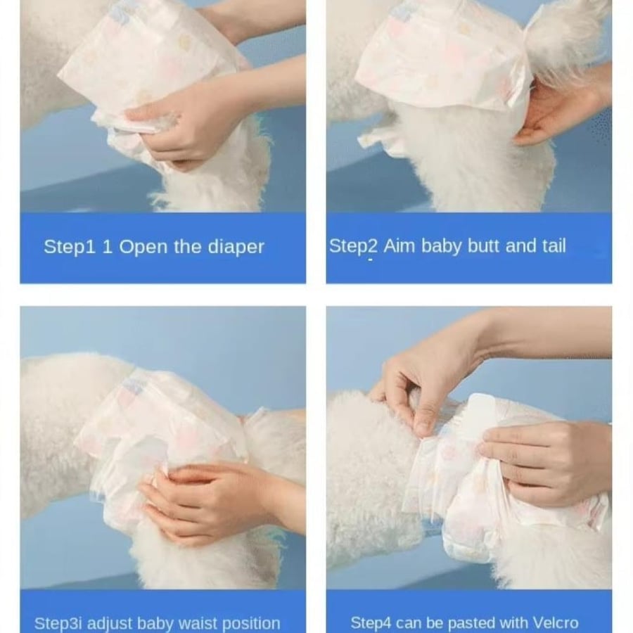 حفاضات مقاسs للحيوانات الأليفة أزرق Pet disposable diapers