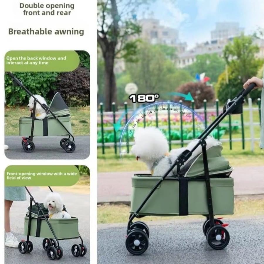 عربة حيوانات اليفة رمادي Pet cart-BK004