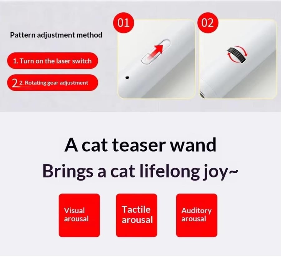 لعبة قطط قلم ليزر أبيضCat toy - Infrared pen