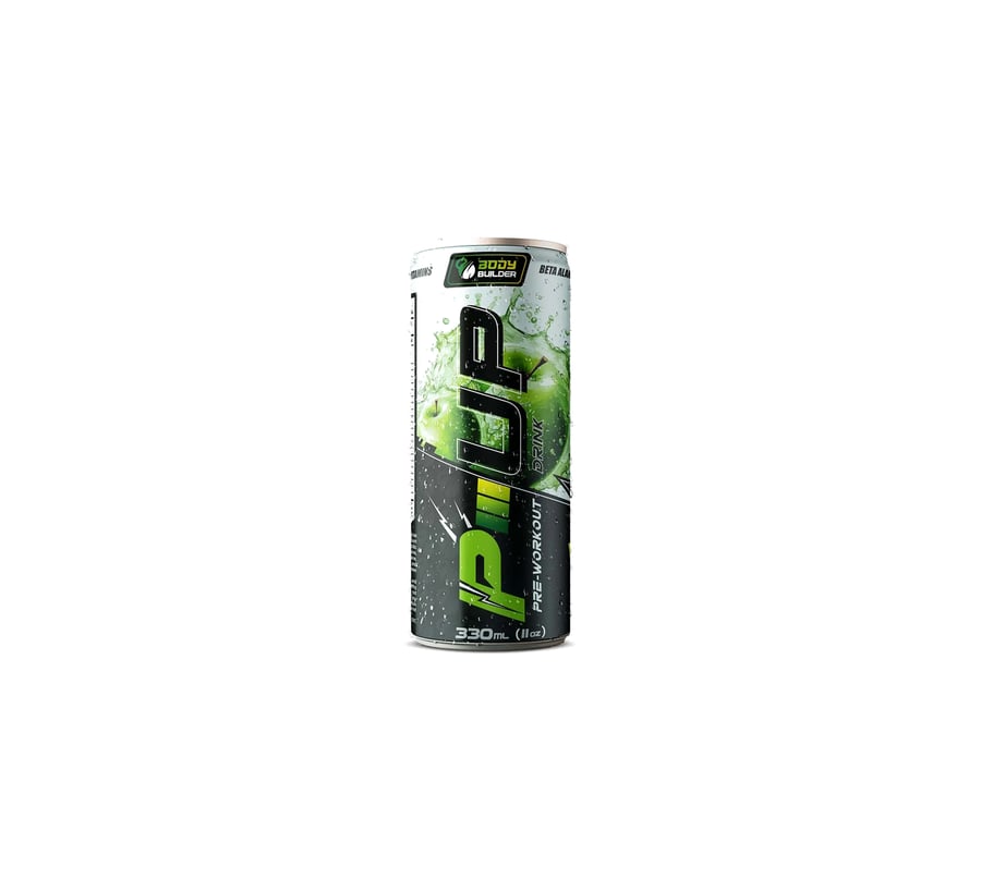 Body Builder P-up Energy Drink – Apple – 330 ml