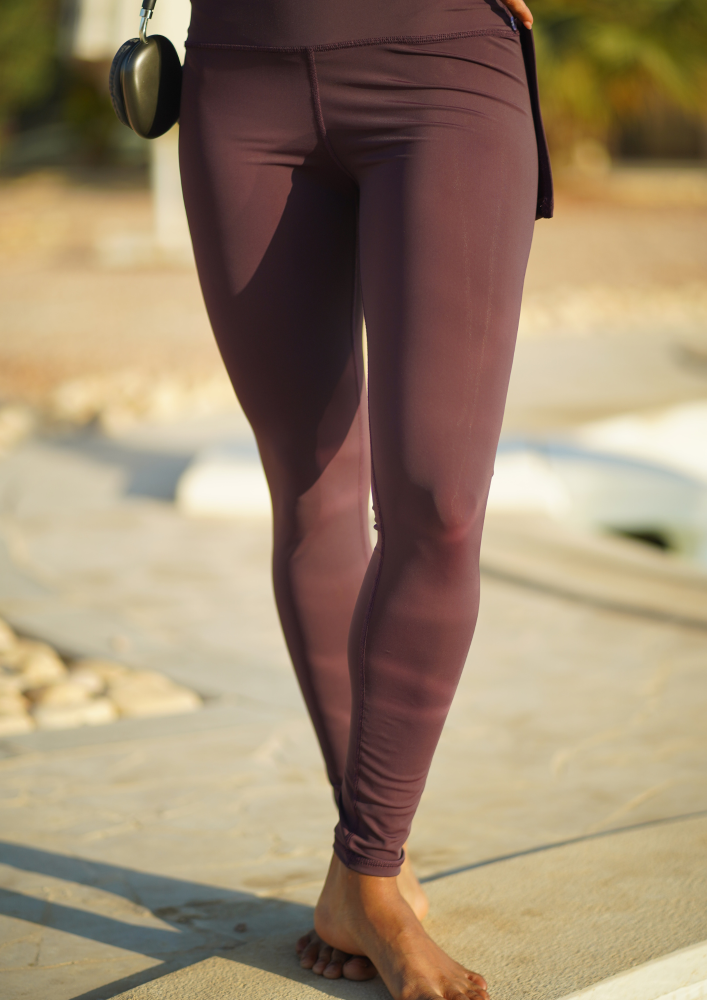Burgundy Swim Leggings