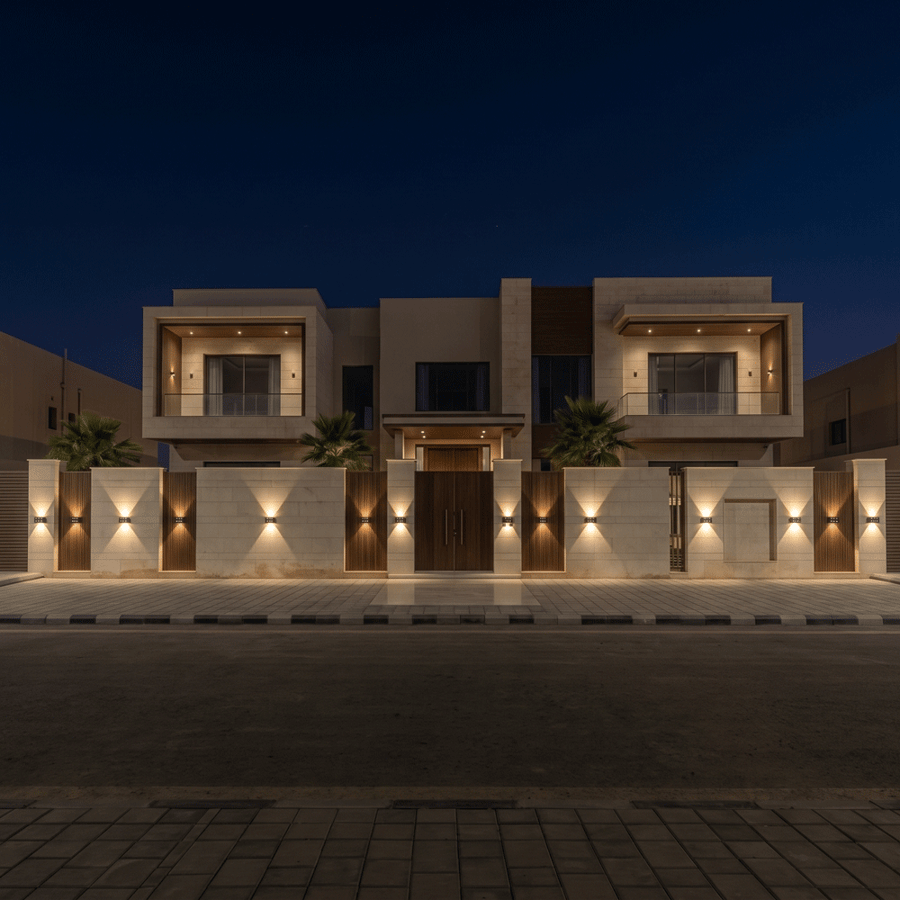 كشاف جداري بالطاقة الشمسية - ذو اتجاهين