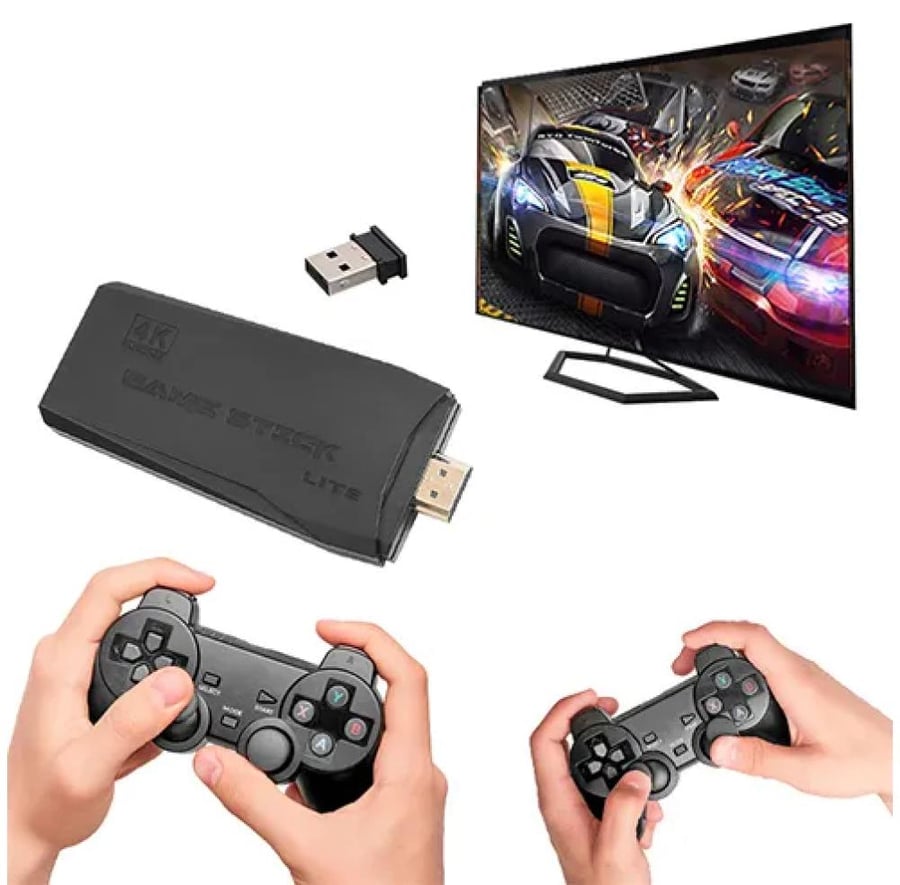 4K gaming device with controllers