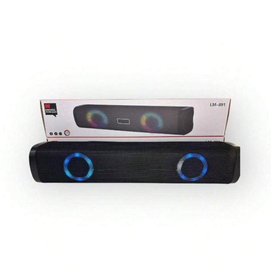 Sound bar speaker with stereo sound and RGB lighting