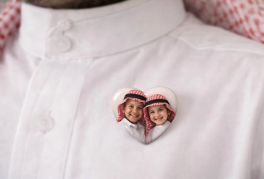 مغناطيس & دبوس صور قلب صغير مخصص