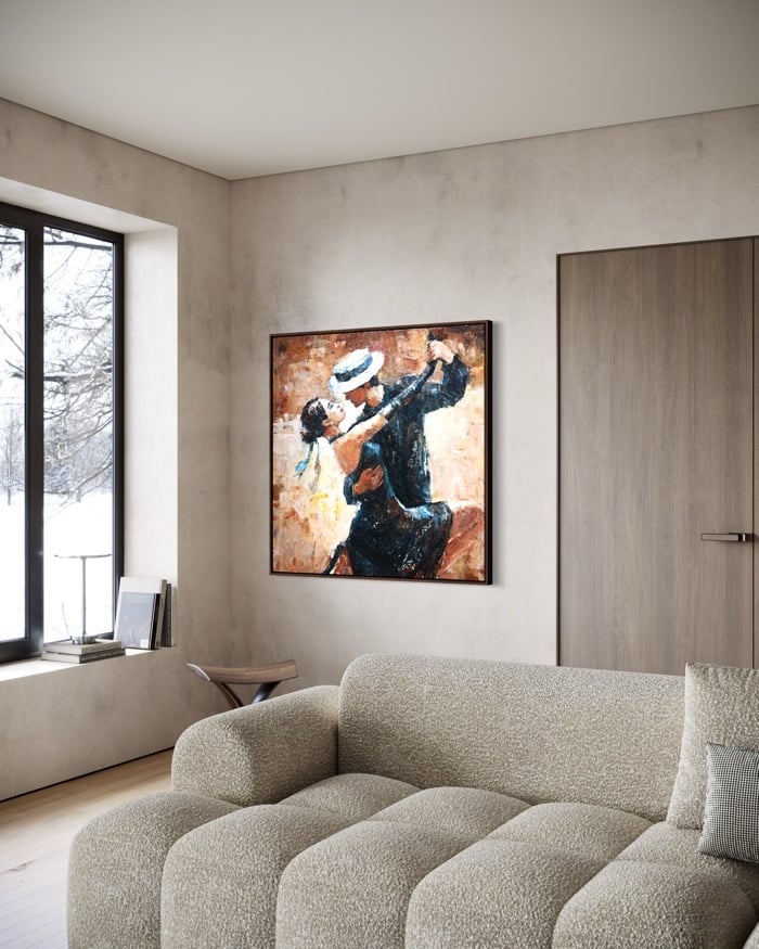لوحة كانفاس راقص وراقصة باليه