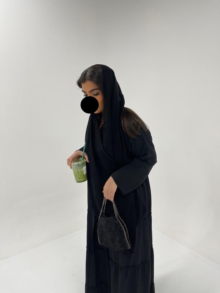 عباية سي واي اسود طبقات