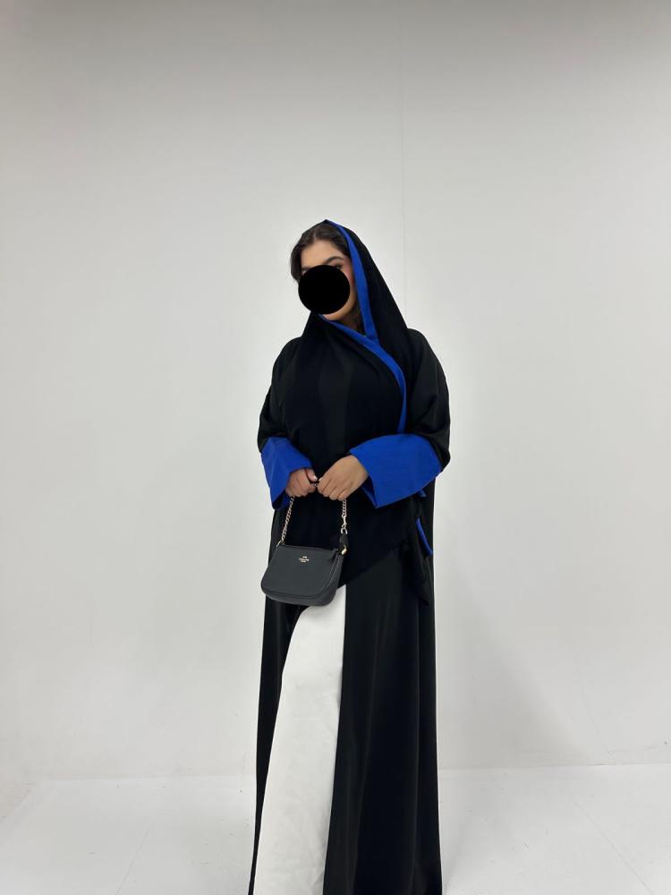 كريب سعودي اسود وكم نيلي