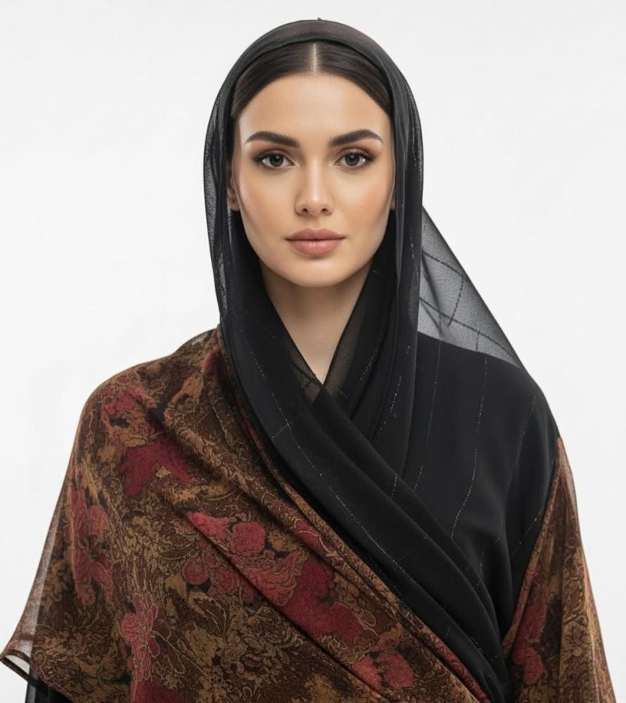 ليلاس – عباية شيفون نص كلوش