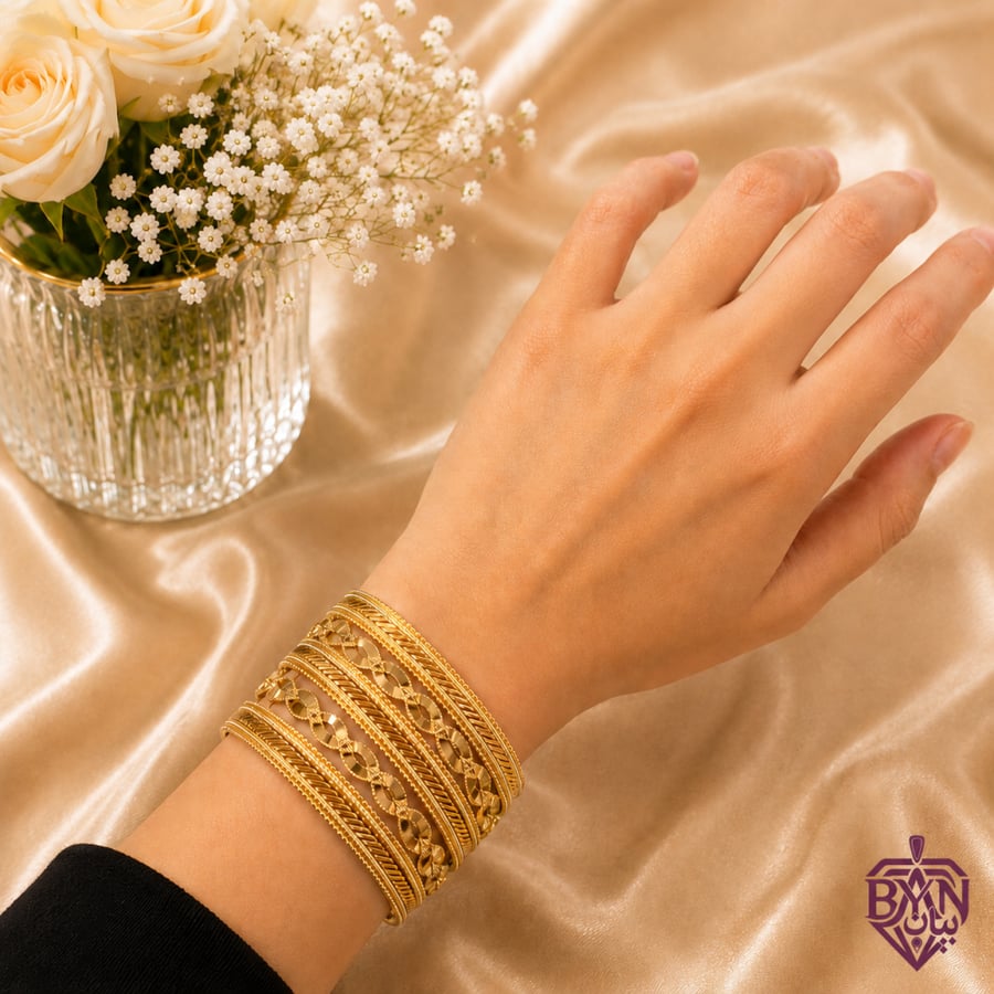 تنسيق بناجر الزخارف النباتية – بديل الذهب