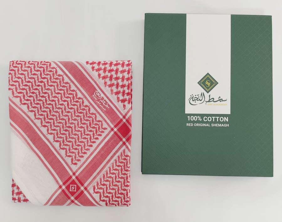 سمط النخبة شماغ أحمر رجالي موديل SN09
