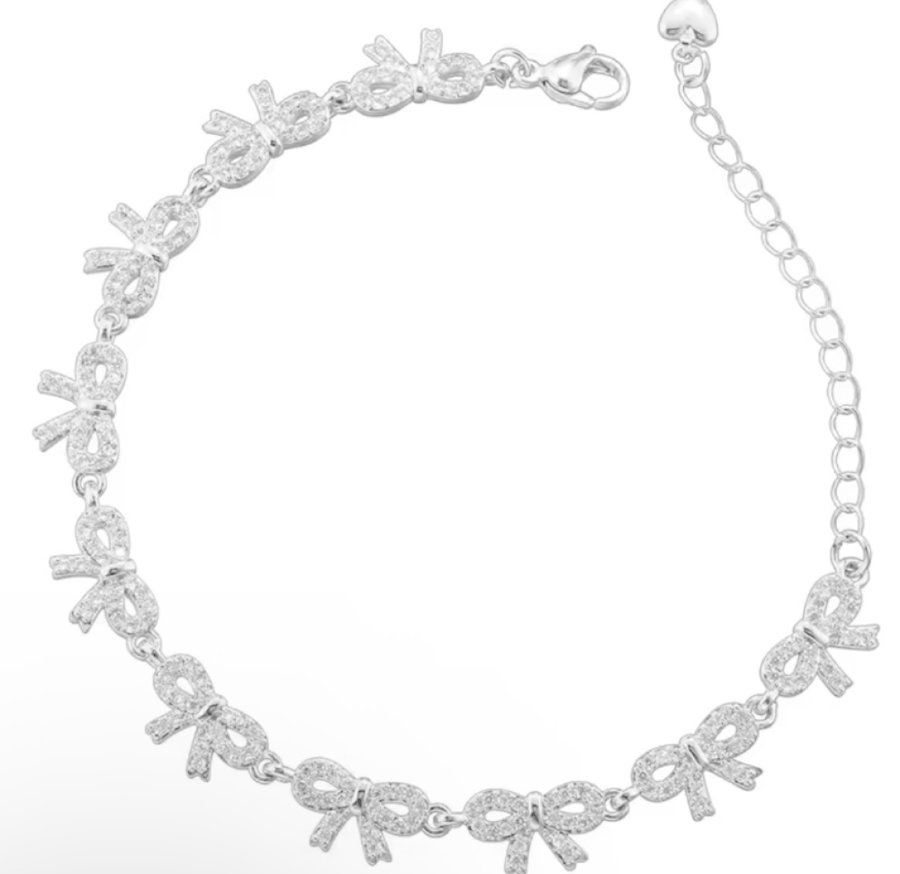 أسوارة فيونكات فضية | Silver Bow Bracelet