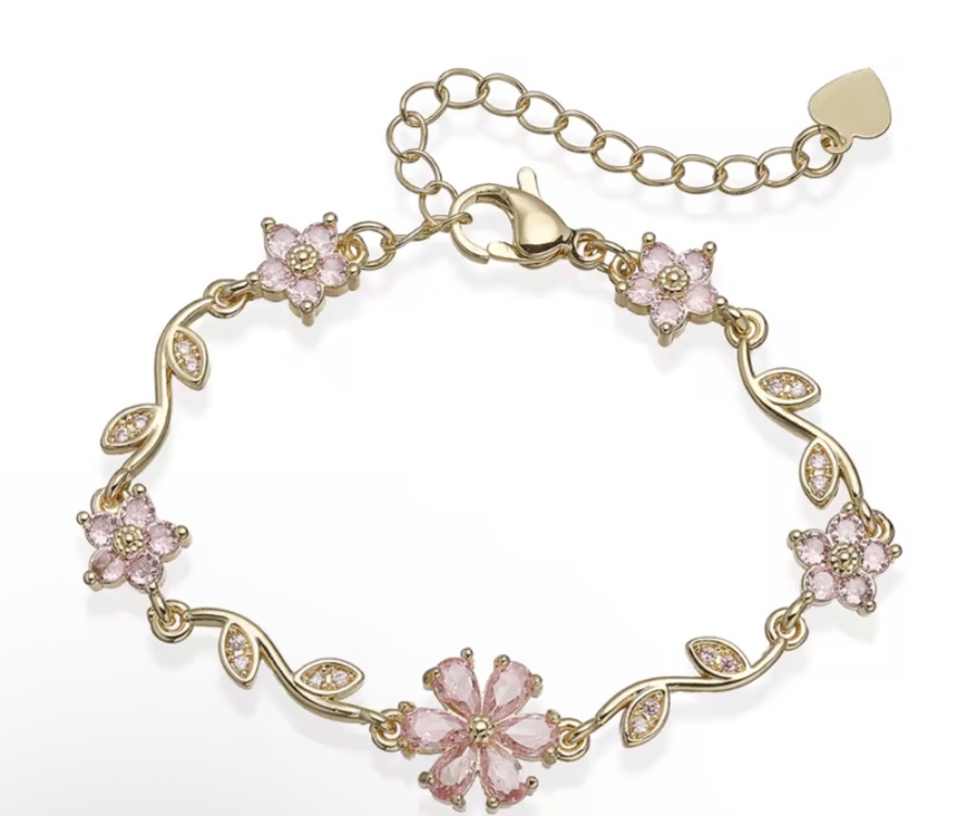 أسوارة زهرة وردية | Pink Blossom Bracelet