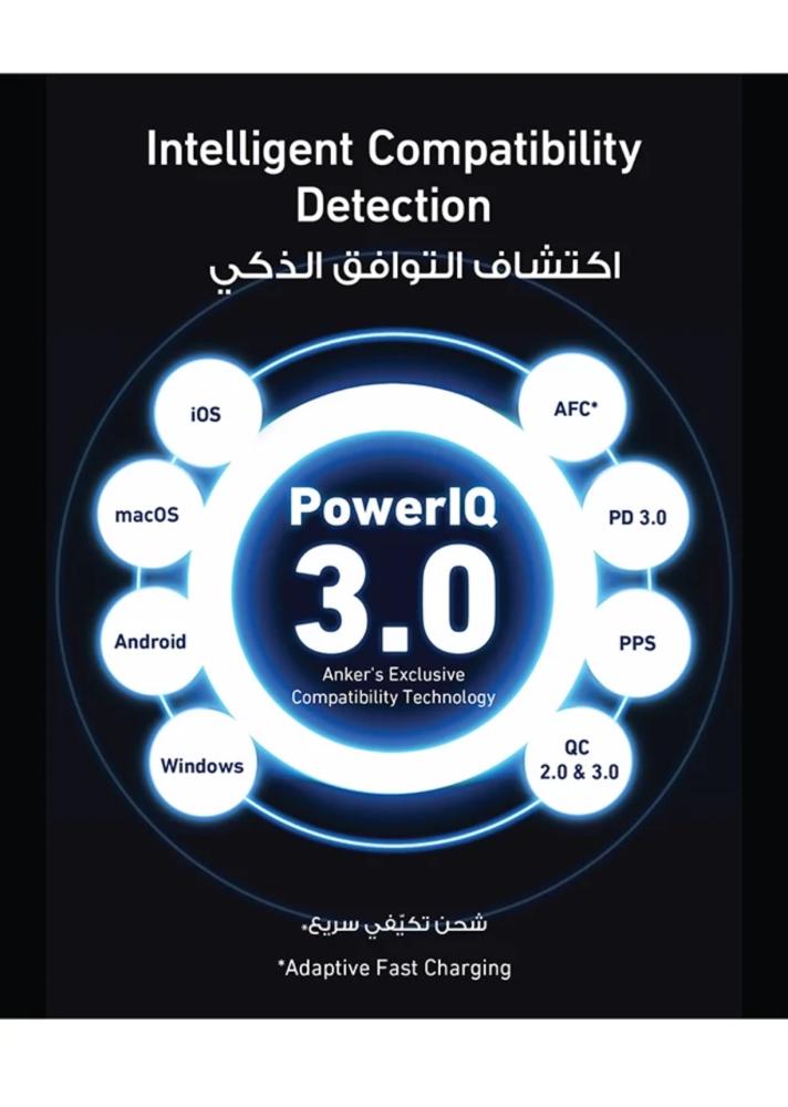 محول شاحن Anker بمنفذ USB Type-C مزدوج