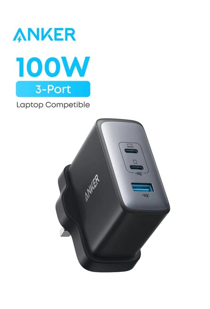 محول شاحن Anker بمنفذ USB Type-C مزدوج
