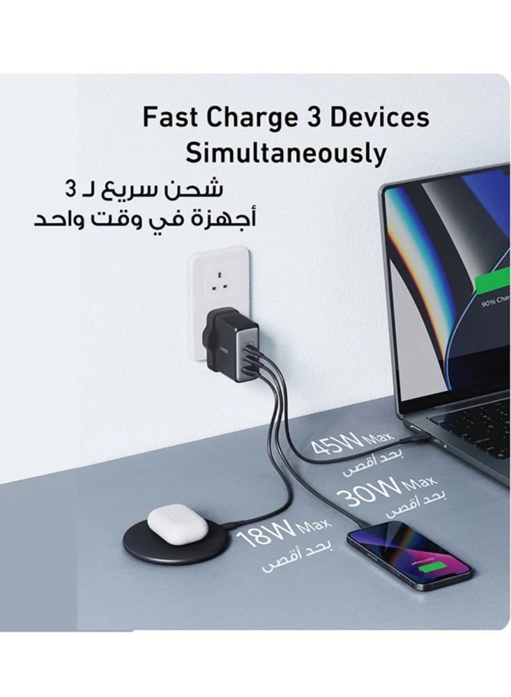 محول شاحن Anker بمنفذ USB Type-C مزدوج