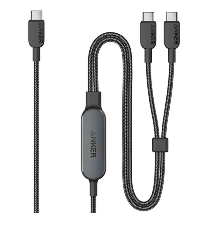 كابل USB-C مزدوج من Anker بقوة 140W