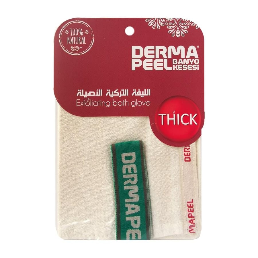 Derma Peel Thick Bath Glove Red