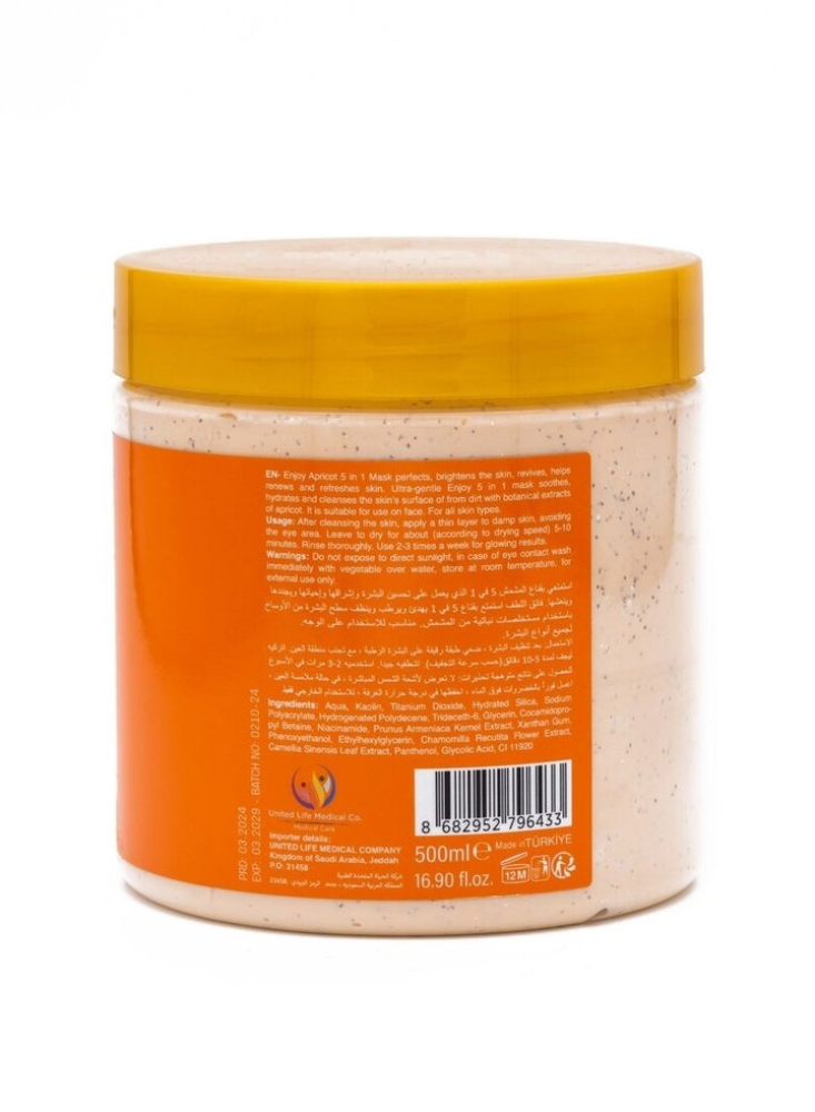 Enjoy Apricot 5 In 1 Face Mask 500ml