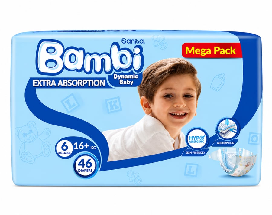 Bambi Size (6) Mega Pack 46 Diaper