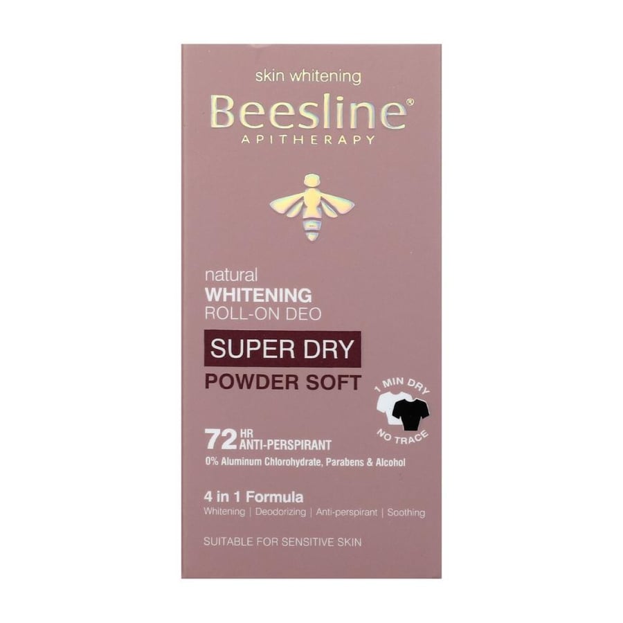 Beesline Natural Whitening Roll On Deodorant Super Dry Powder Soft 50Ml