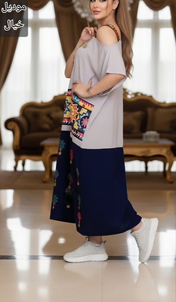 جلابية صيفية بتطريز حرير