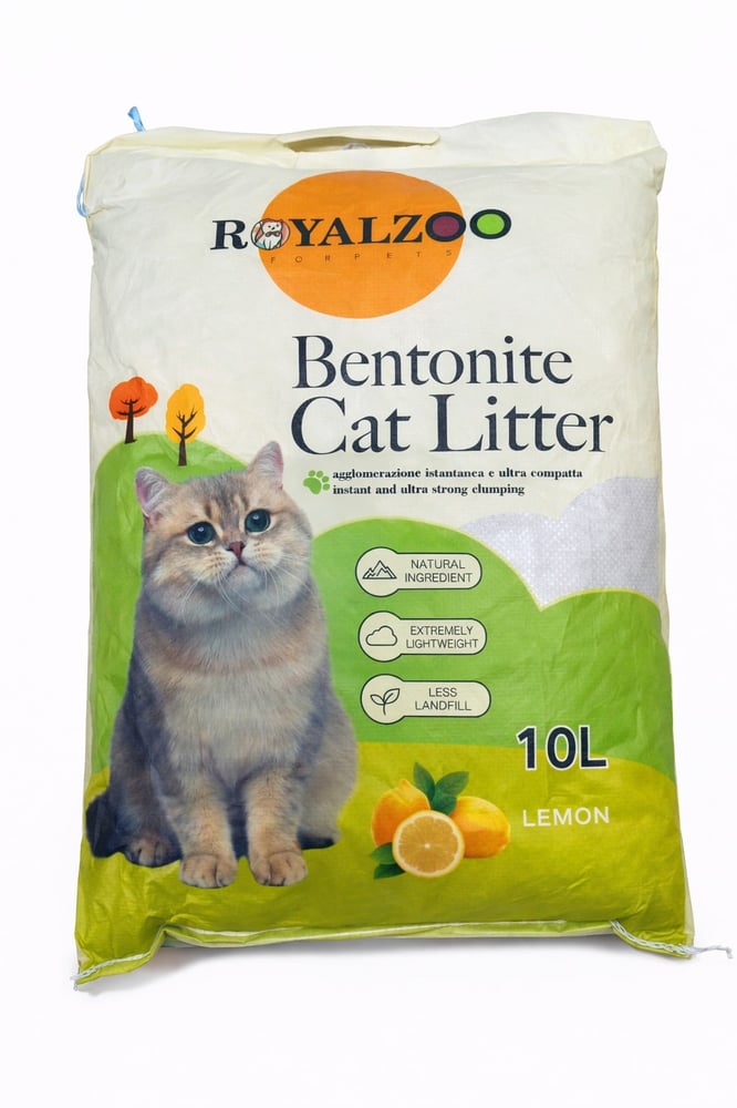Cat litter size 10 liters with lemon scent