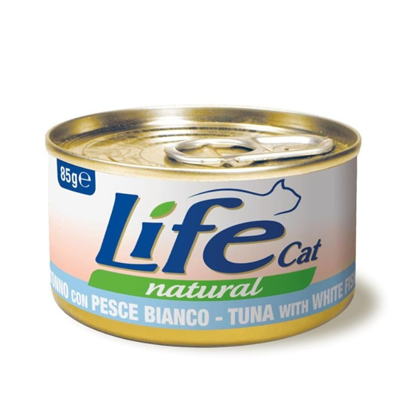 Live Cat Natural Tuna with white fish for cats 85 g