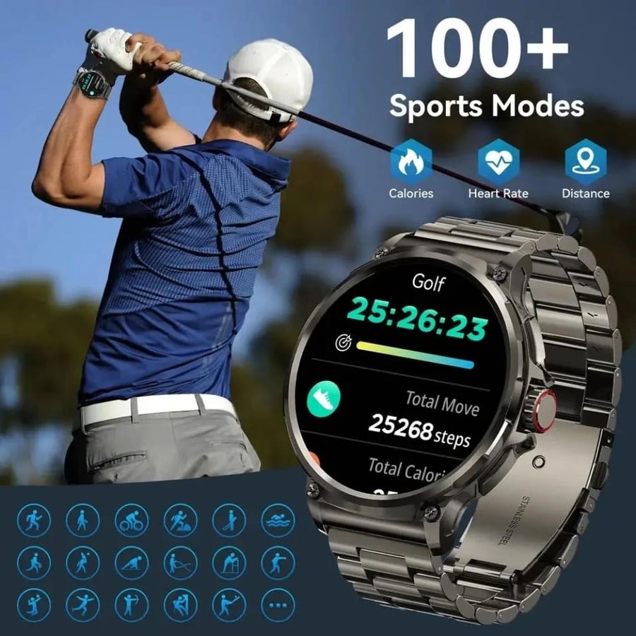 لهواوي Xiaomi GPS Track ساعة ذكية للرجال 1.85 بوصة HD AMOLED شاشة 710 Mah بطارية رياضية بلوتوث دعوة Smartwatch جديد