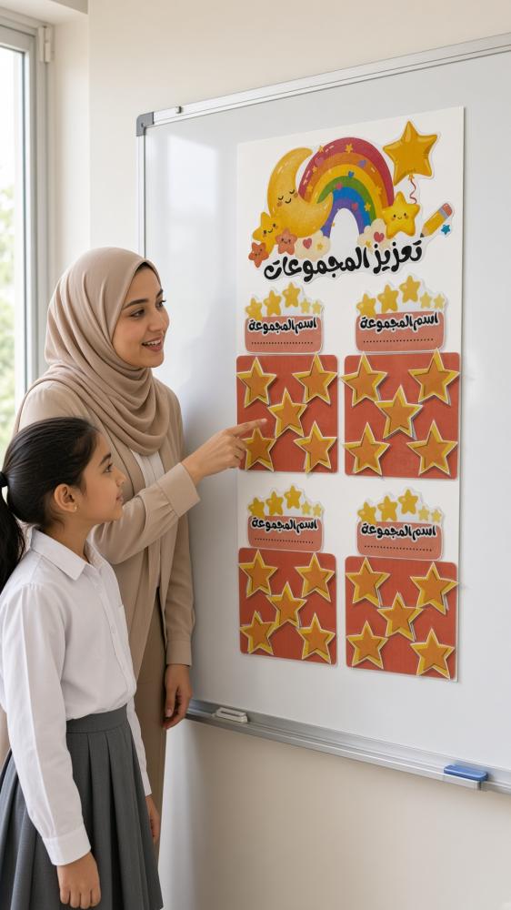 لوحة تعزيز النجوم  ممغنطة للسبورة