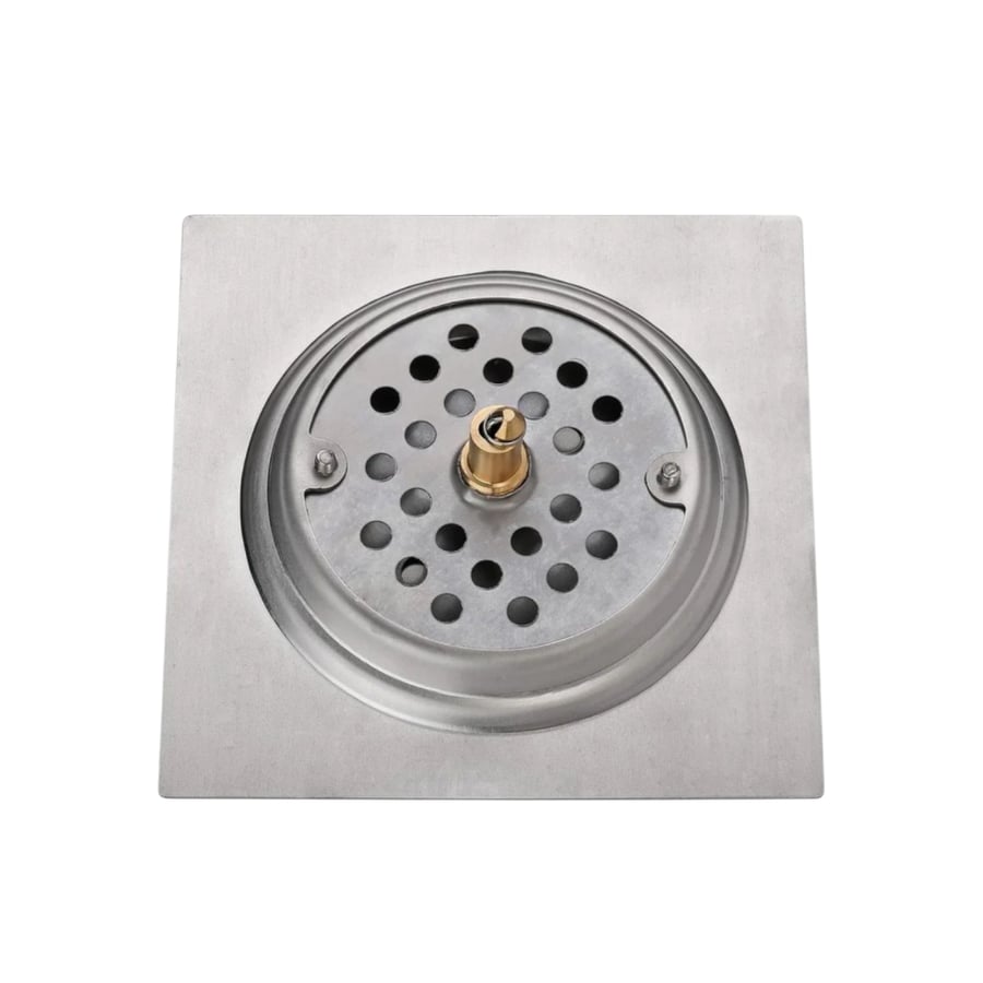 Chrome steel strainer 15×15 pressure outlet 4 inch - Bathroy