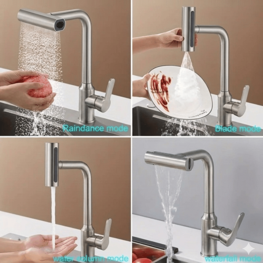 خلاط مجلى متحرك سحاب كروم مطفي - كواليتي QUALITY