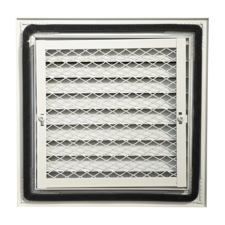 غطاء شفاط شيش المنيوم مقاس 35×35 سم أبيض - HTM