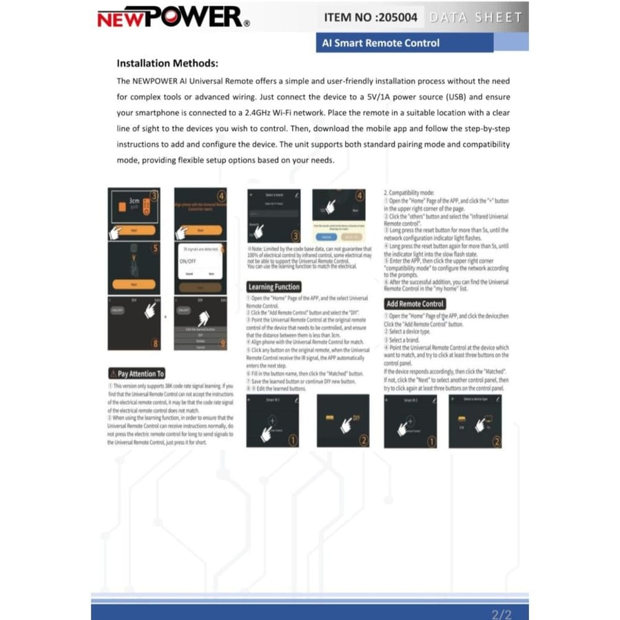 SMART IR light emitter for device control black - Newpower