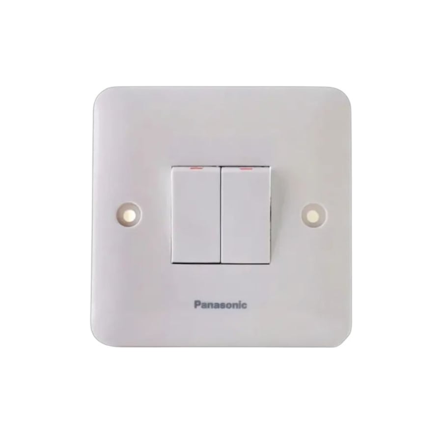 مفتاح مزدوج أبيض هارموني - باناسونيك Panasonic