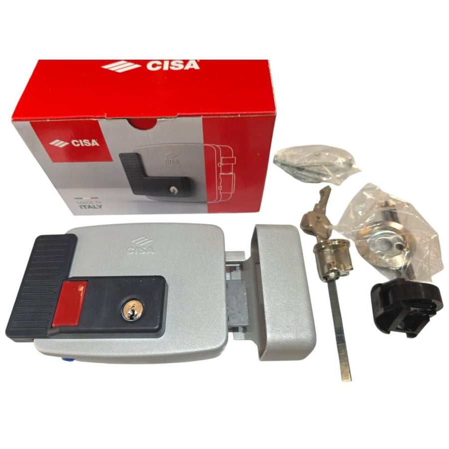 Electric lock for grabbing iron and wide doors with a push button - Chiza CISA