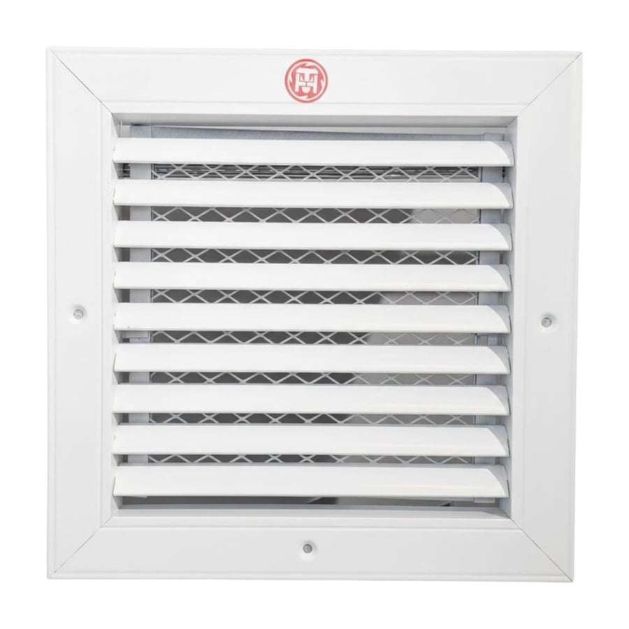 غطاء شفاط شيش المنيوم مقاس 25×25 سم أبيض - HTM