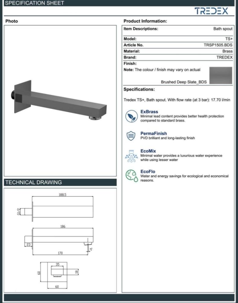 صباب دفن رمادي موديل TS-TRSP1505 - تردكس TREDEX