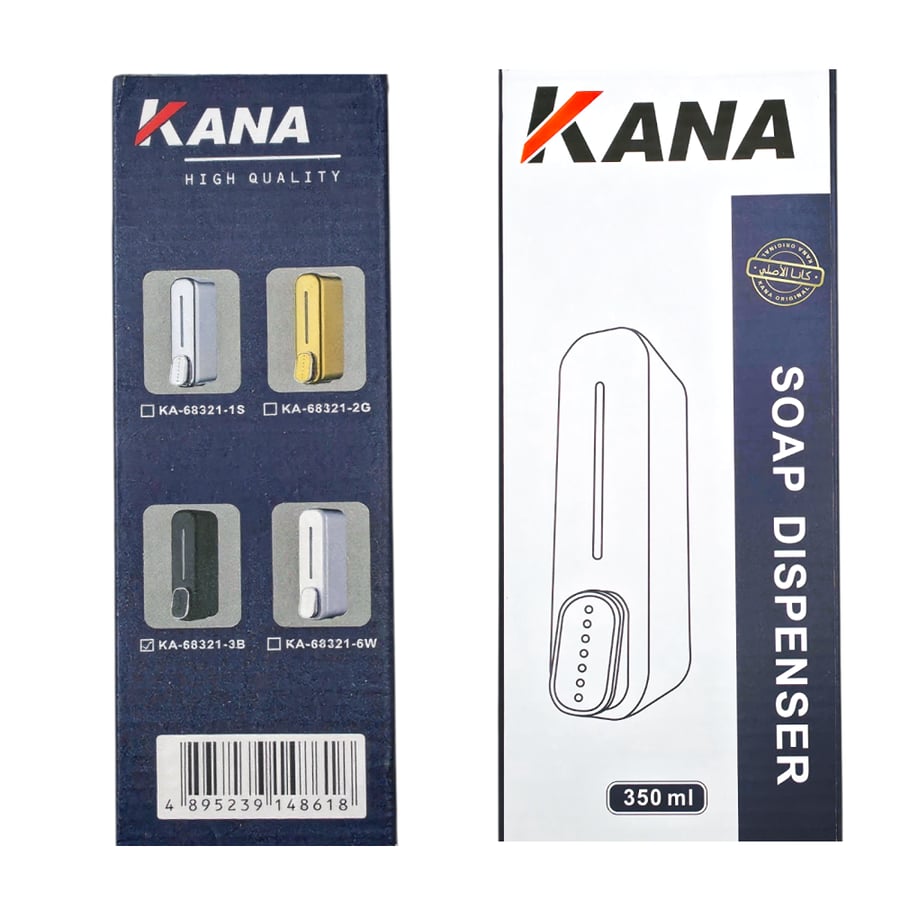 صبانة صابون سائل مستطيل كروم 350 مل 68321-  S1 كانا KANA